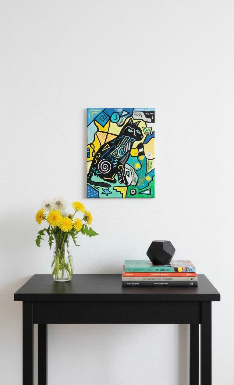 Onyx and Dandelions by TheNinaEffect Prints